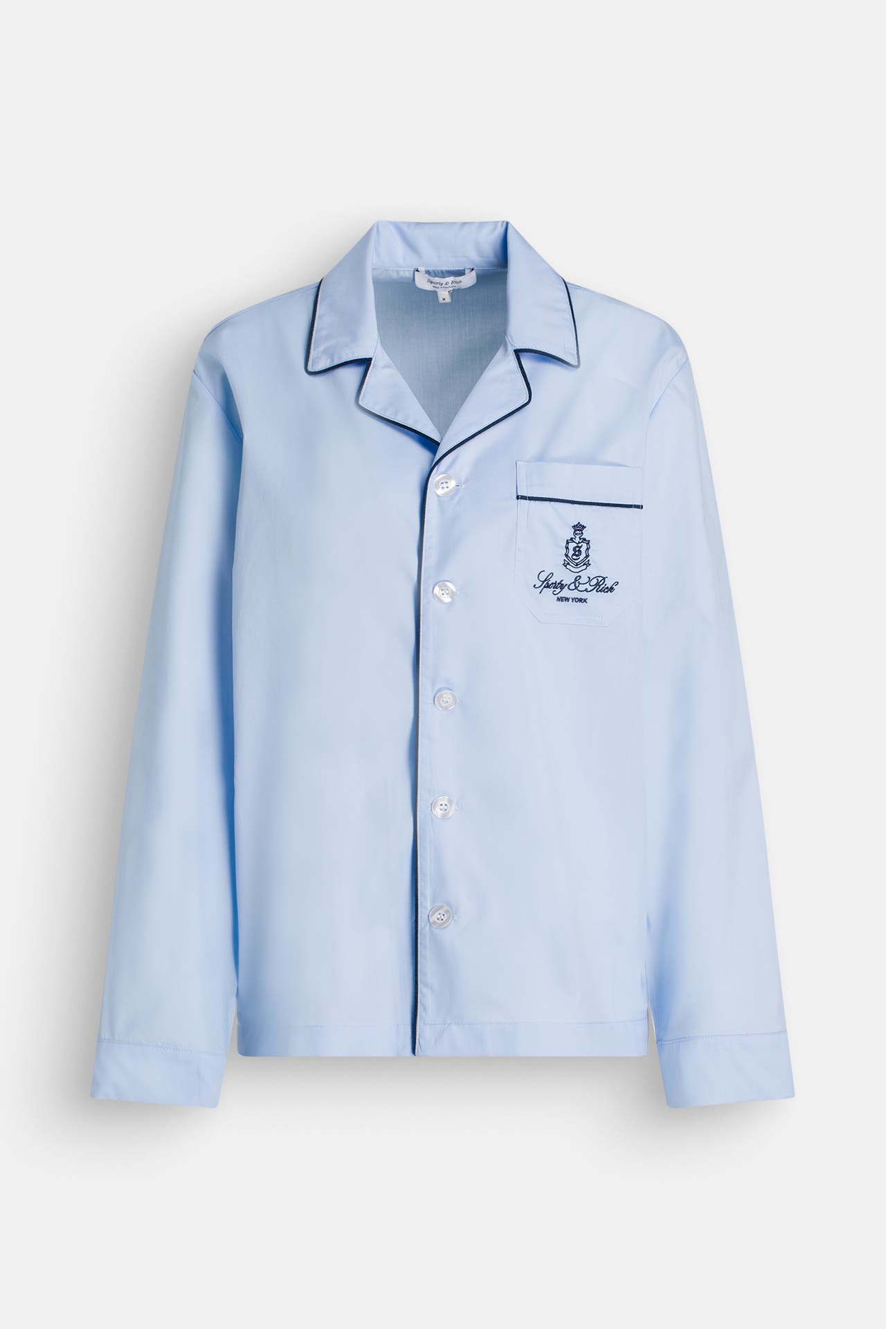 SPORTY & RICH Pyjama-Oberteil 'Vendome' hellblau, Bild 1