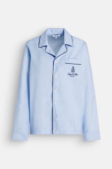SPORTY & RICH Pyjama-Oberteil 'Vendome' hellblau