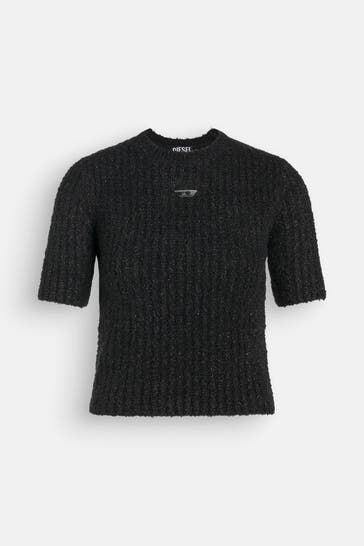DIESEL Strickshirt schwarz