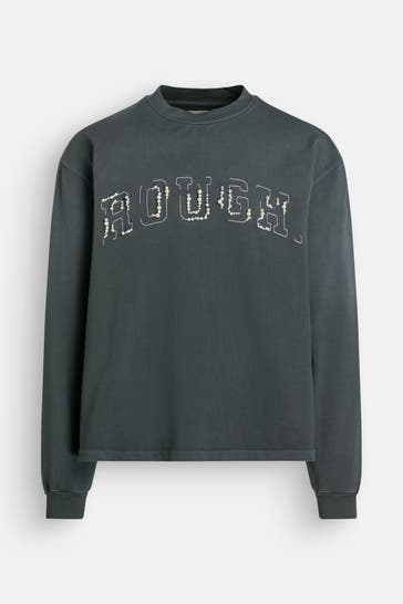 ROUGH. Sweatshirt 'Pearl' dunkelgrau