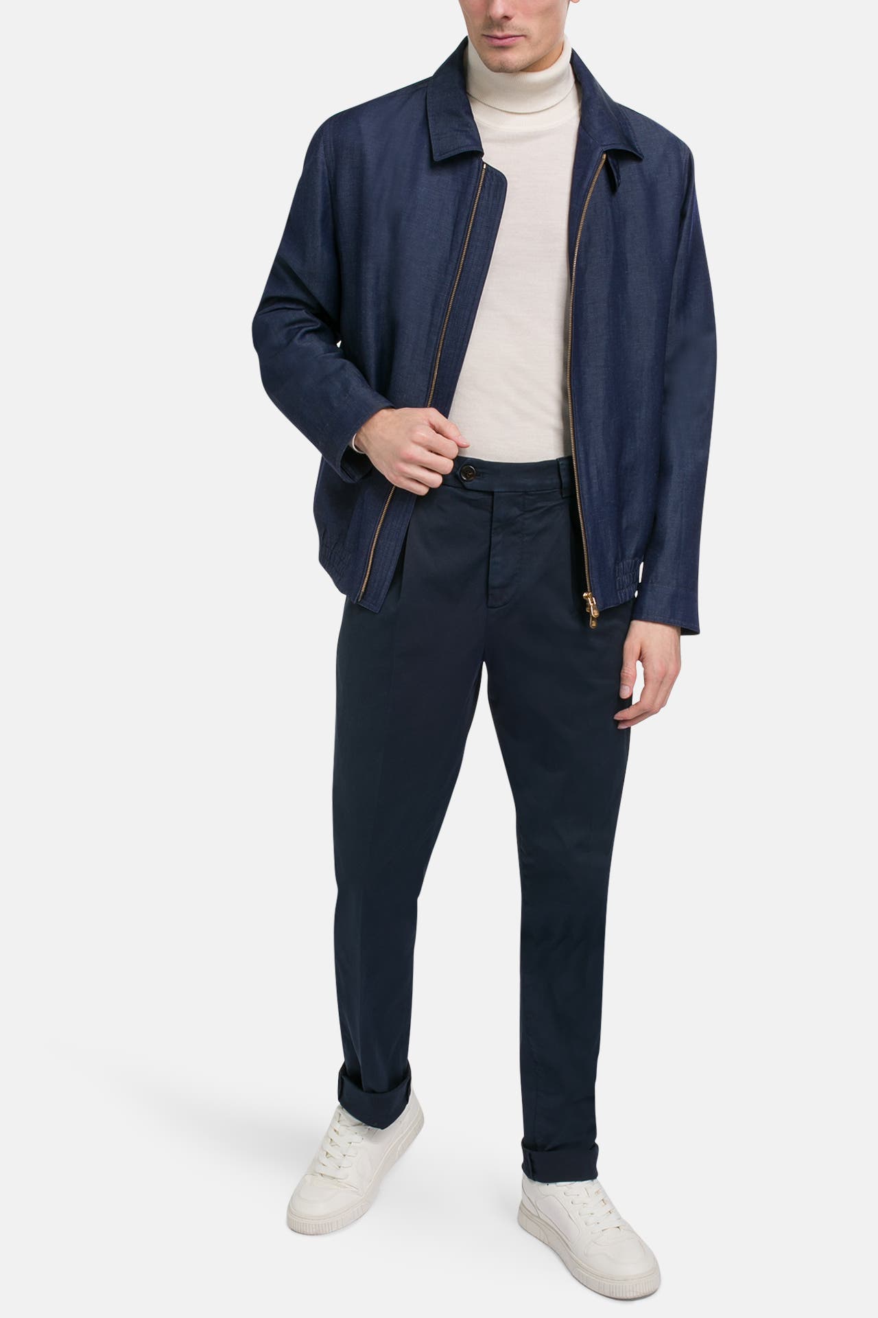 BRUNELLO CUCINELLI Wollmix-Blouson dunkelblau, Bild 1