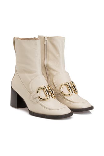 HÖGL Lederstiefeletten 'Maggie' creme