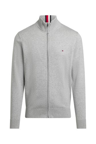 TOMMY HILFIGER Strickjacke hellgrau