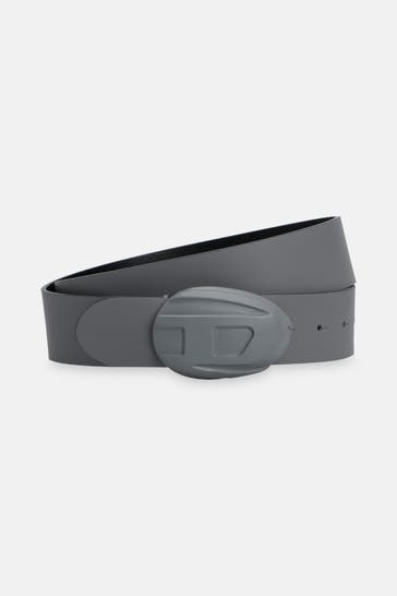 DIESEL Ledergürtel grau