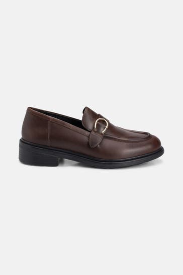 GEOX Leder-Loafer dunkelbraun