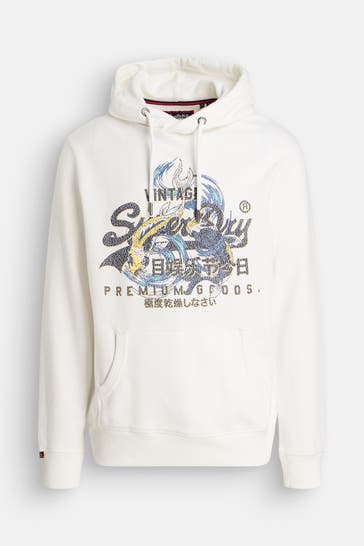 SUPERDRY Hoodie ecru