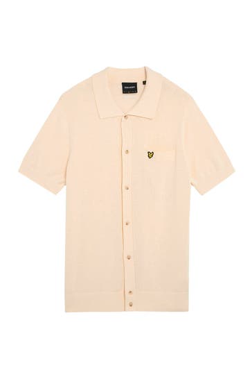 LYLE&SCOTT Feinstrick-Hemd creme