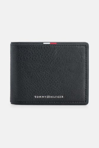 TOMMY HILFIGER Ledergeldbörse schwarz