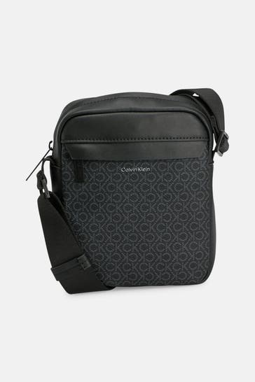 CALVIN KLEIN Umhängetasche schwarz gemustert