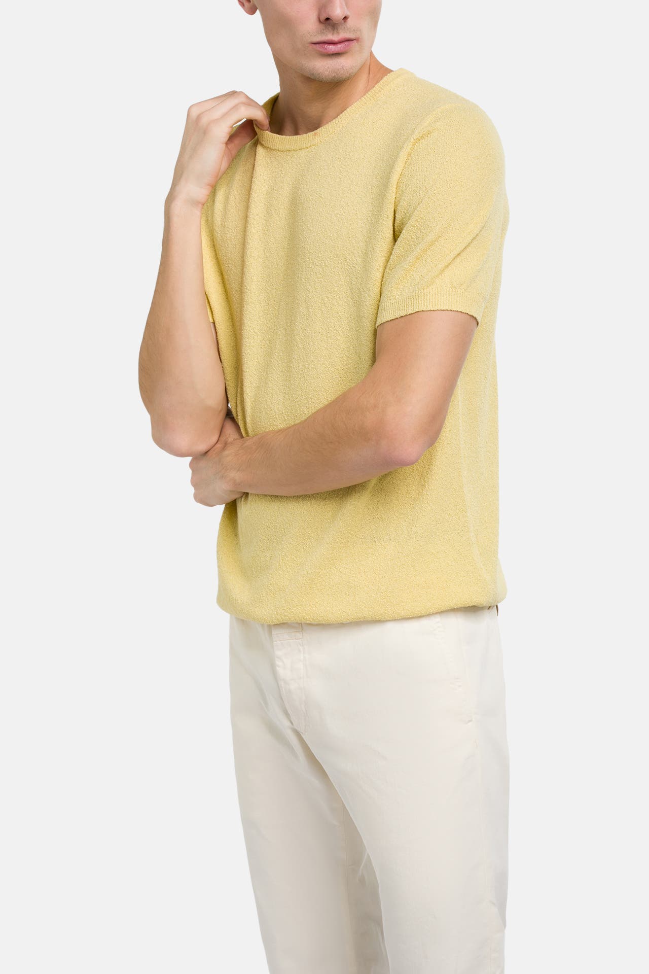 ROBERTO COLLINA Strickshirt gelb, Bild 1