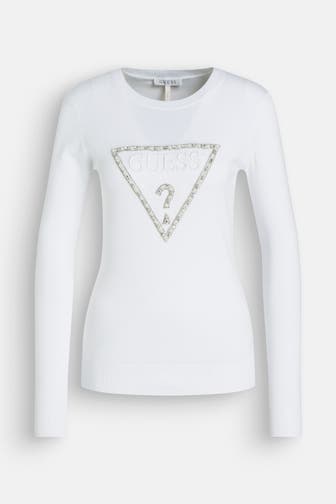 GUESS Strickpullover weiß