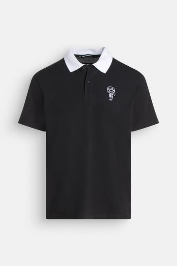 KARL LAGERFELD Polo-Shirt schwarz