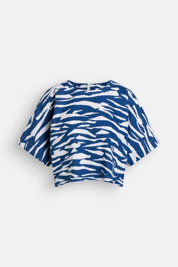 DKNY Leinenmix-Shirt gemustert