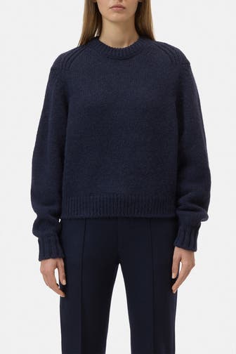 CLOSED Wollmix-Strickpullover navy