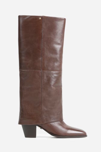 BRONX Lederstiefel 'Jov-ii' dunkelbraun