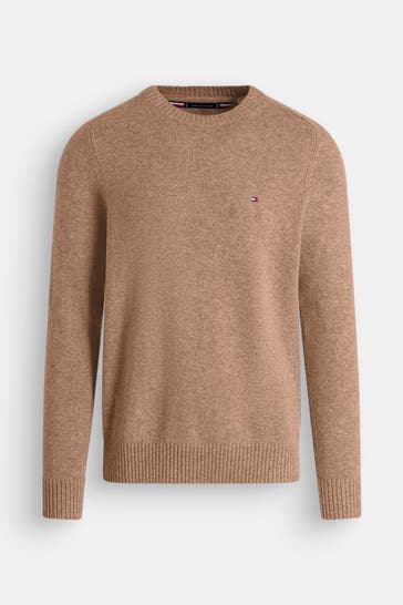 TOMMY HILFIGER Wollpullover braun