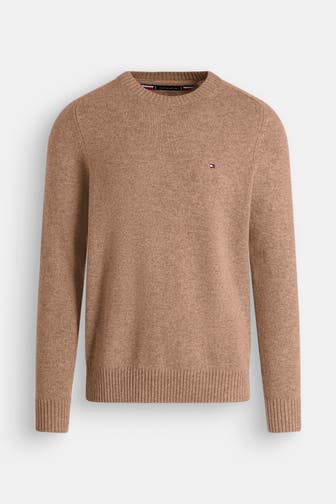 TOMMY HILFIGER Wollpullover braun