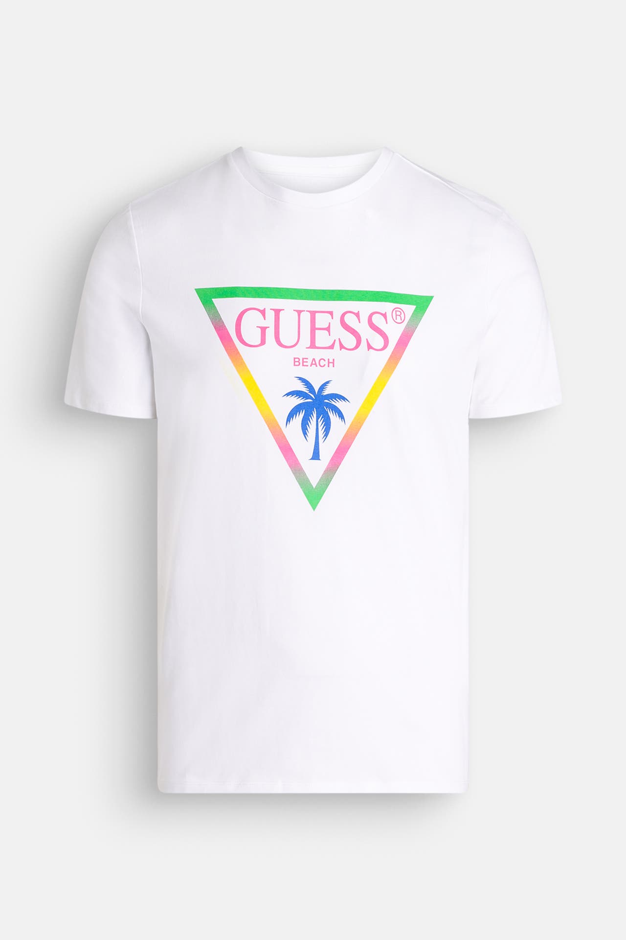 GUESS T-Shirt 'Triangle Palm' weiß, Bild 1