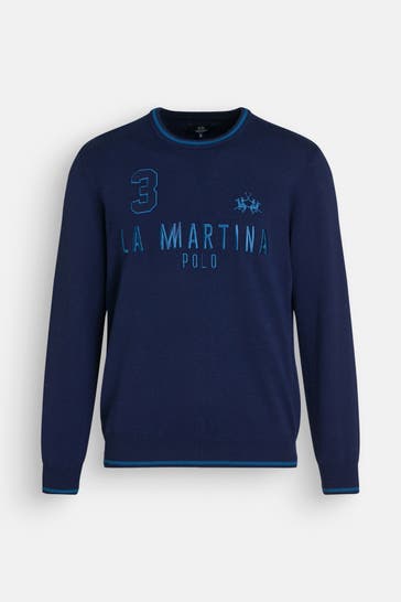 LA MARTINA Strickpullover dunkelblau
