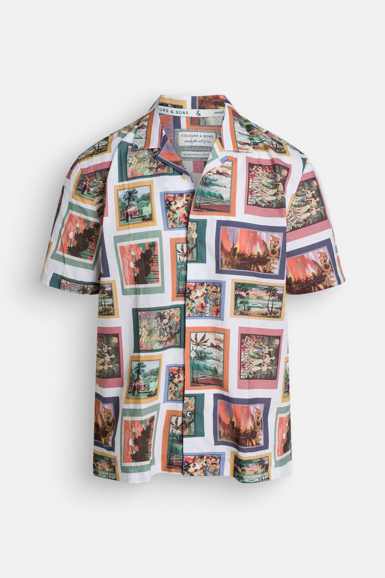 COLOURS & SONS Kurzarm-Hemd 'Hawaii' gemustert, Bild 1