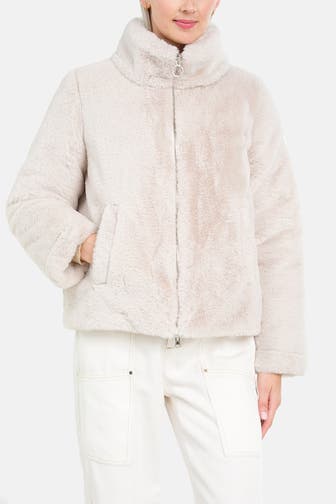 COLMAR Wende-Daunen-Teddyfelljacke sand