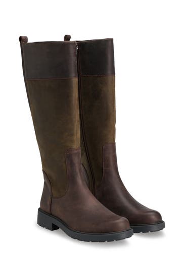 CLARKS Lederstiefel 'Orinoco 2' dunkelbraun