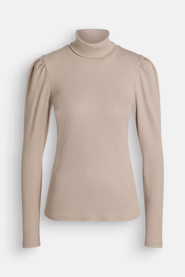 GESTUZ Rollkragenoberteil 'Drew' beige