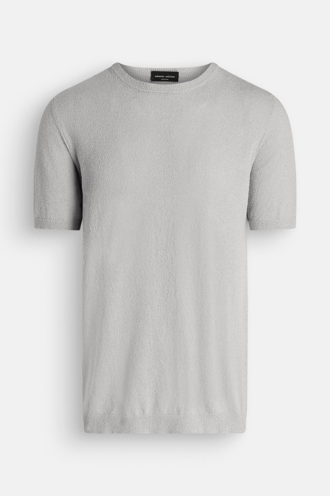 ROBERTO COLLINA Strickshirt hellgrau, Bild 1