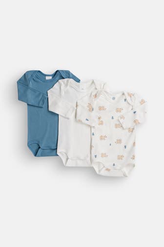 SANETTA 3er-Pack Bodies mehrfarbig