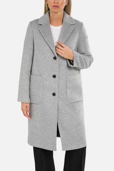 FRIEDA & FREDDIES NY Wollmixmantel grau