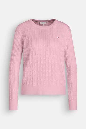 TOMMY HILFIGER Strickpullover rosa