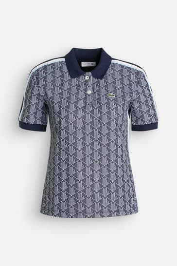 LACOSTE Polo-Shirt nachtblau gemustert