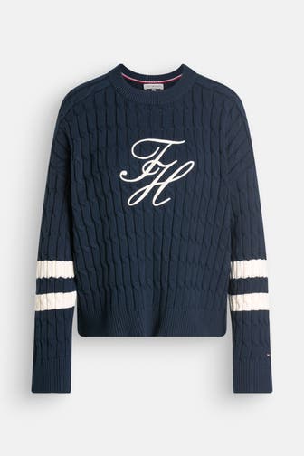TOMMY HILFIGER Strickpullover dunkelblau