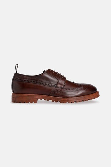PRIME SHOES Lederschnürer braun
