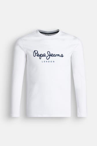 PEPE JEANS Langarmshirt 'New Herman' weiß