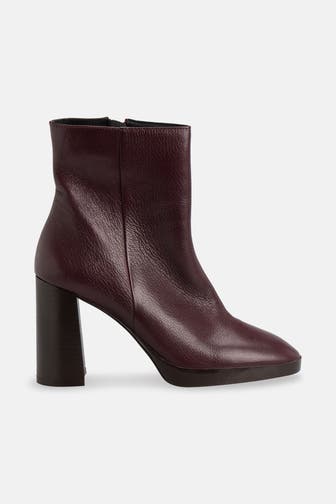 GEOX Leder-Stiefeletten 'Teulada' bordeaux