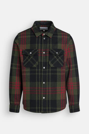 WOOLRICH Woll-Overshirt kariert