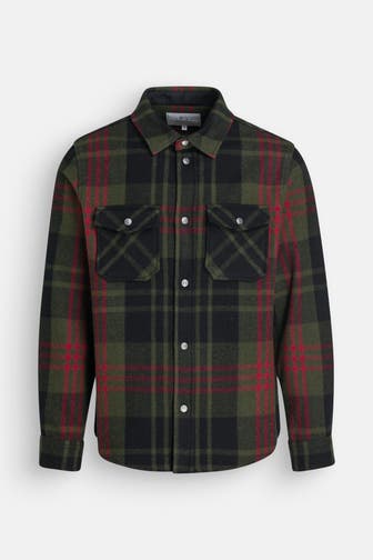 WOOLRICH Woll-Overshirt kariert