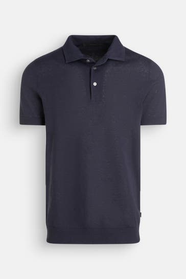 WINDSOR. Leinenmix-Polo 'Lindo' nachtblau