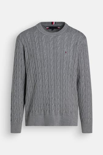 TOMMY HILFIGER Strickpullover grau