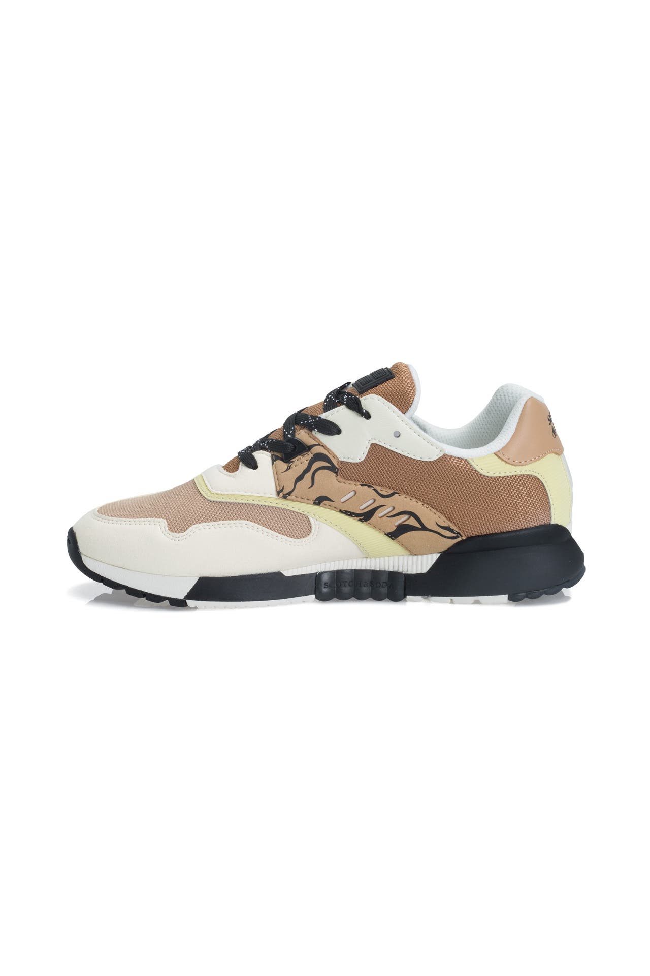 Scotch & Soda Vivi Sneaker - Scarpe Da Ginnastica Donna, Colore Beige/Rosa, Suola Aderente, Plantare Rimovibile
