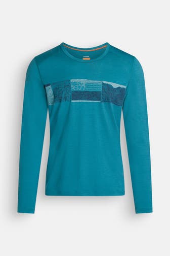 ICEBREAKER Longsleeve 'Oasis' petrol