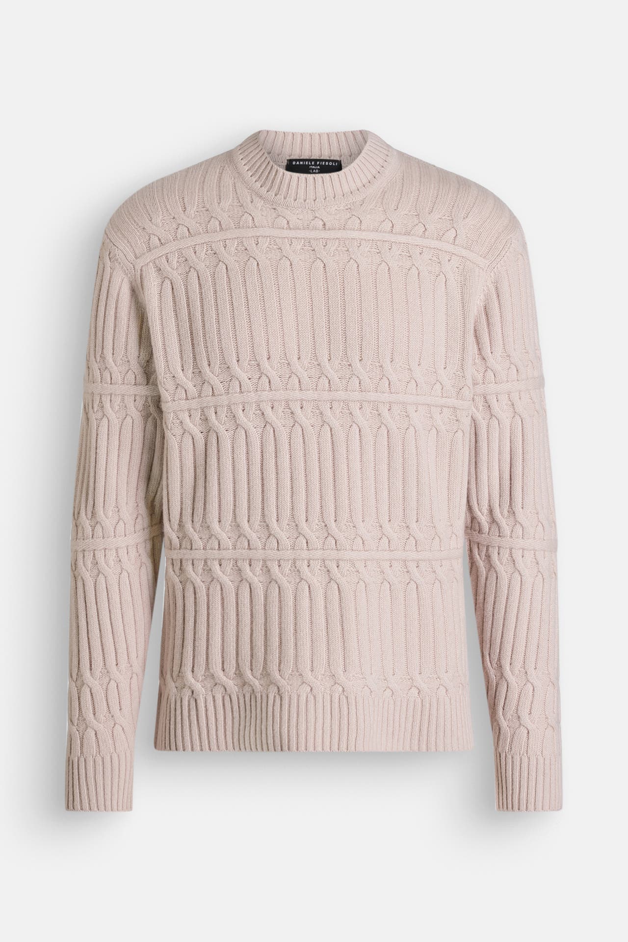 DANIELE FIESOLI Wollmix-Pullover 'Paricollo' sand, Bild 1