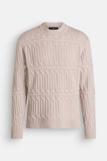 DANIELE FIESOLI Wollmix-Pullover 'Paricollo' sand