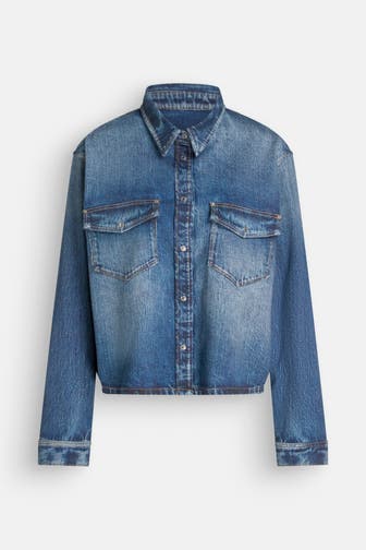 GUESS Overshirt 'Astrid' blau