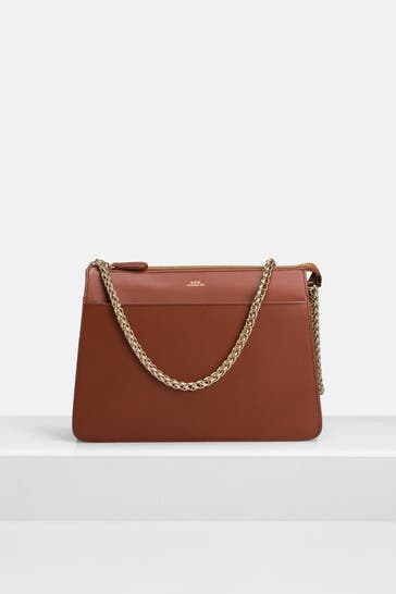 A.P.C. Schultertasche ziegelbraun