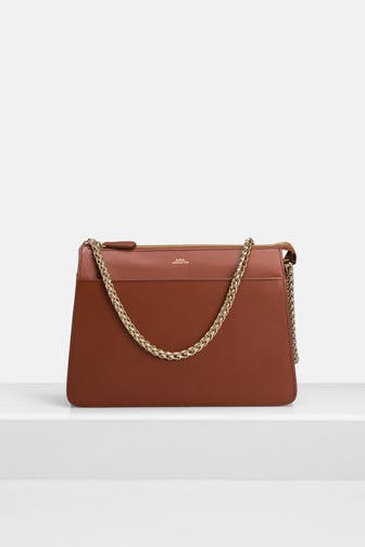 A.P.C. Schultertasche ziegelbraun