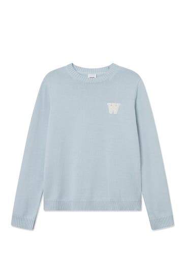 WOOD WOOD Strickpullover 'Tay' hellblau