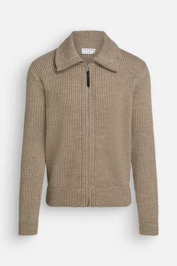 TIGER OF SWEDEN Wollstrickjacke 'Niall' hellbraun