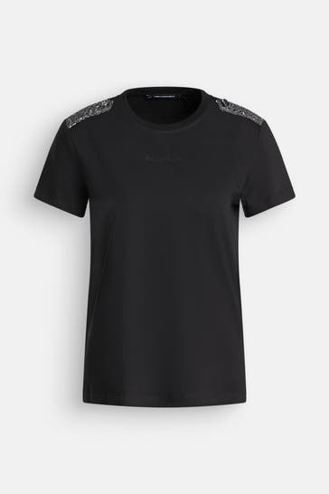 KARL LAGERFELD T-Shirt schwarz